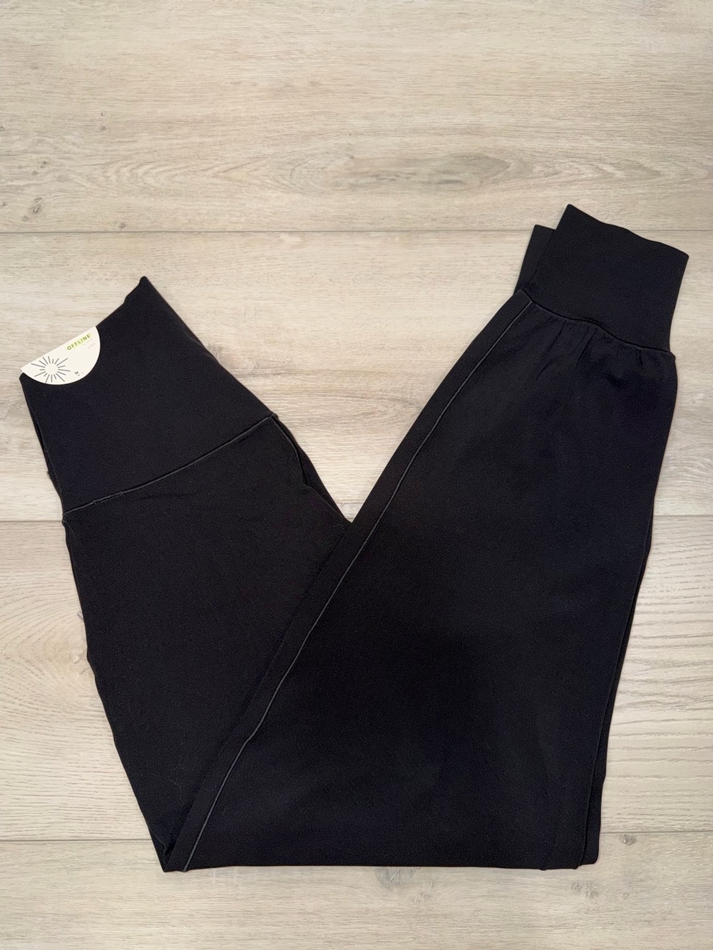 Aerie OFFLINE Real Me High Waisted Jogger Leggings Black Size M NWT